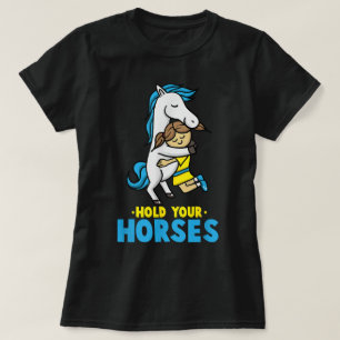 T-shirt Tenez vos Chevaux Cadeaux de Cheval pour Filles Fe