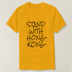 T-shirt Tenez-vous avec Hong Kong jaune