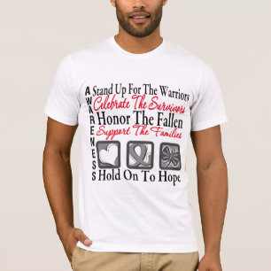 T-shirt Tenez-vous célèbrent le cancer du cerveau de