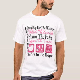 T-shirt Tenez-vous célèbrent le cancer du sein de collag