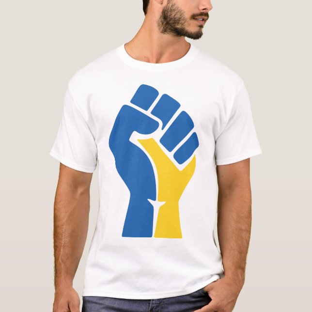 T-shirt Tenez-Vous Contre La Guerre De L'Ukraine (Devant)
