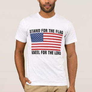 T-SHIRT TENEZ-VOUS POUR LE DRAPEAU, ACIER POUR LE SEIGNEUR