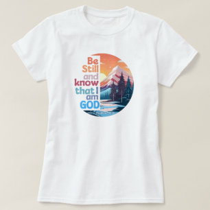 T-shirt Tenez-vous tranquilles et sachez que je suis Dieu 