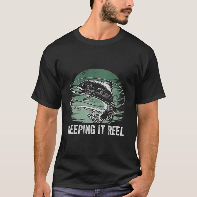 T-shirt Tenir À L'Arrière Dit Citations De Pêche Pêcheur H (Devant)