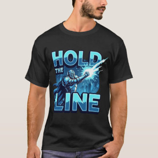 T-shirt Tenir La Ligne Motivation De Jeu Héroïque Futurist