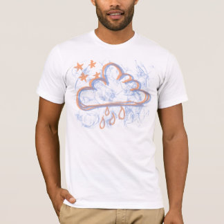 T-shirt Tenir le premier rôle la pluie orange sur mon