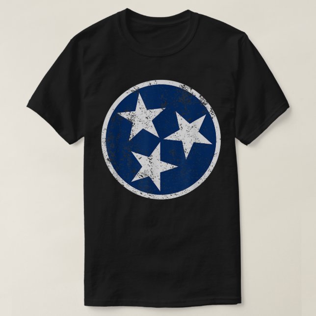 T-shirt Tennessee Flag Star Logo État bénévole Nashville (Design devant)