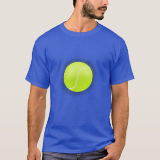 T-shirt Tennis Ball With Curved White Seam Floating On Whi