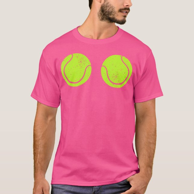 T-shirt Tennis Balls Racket Court Tennis Coach Joueur (Devant)