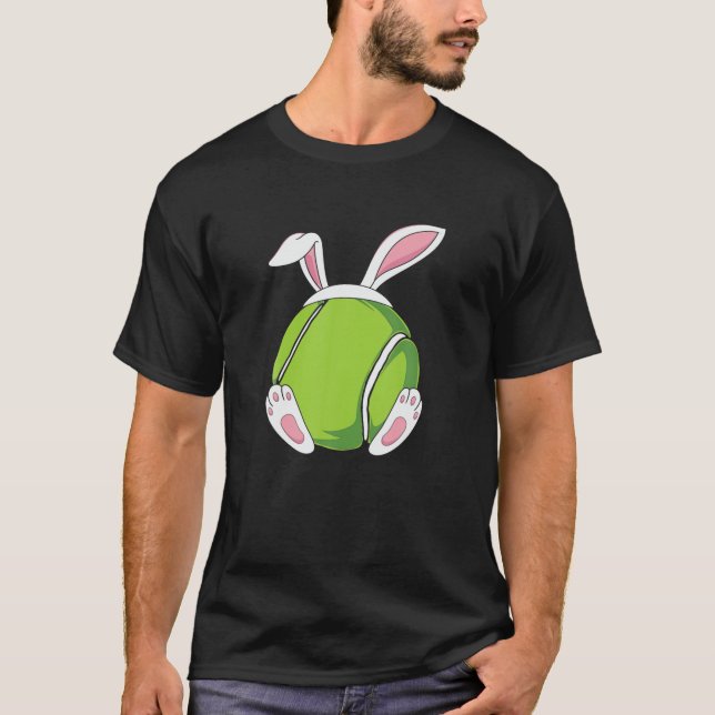 T-shirt Tennis Bunny Ears Funny Easter (Devant)
