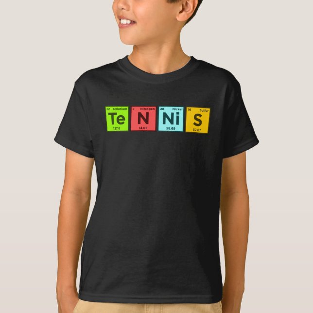 T-shirt Tennis Chimie Lover Sports Joueur Entraîneur Graph (Devant)