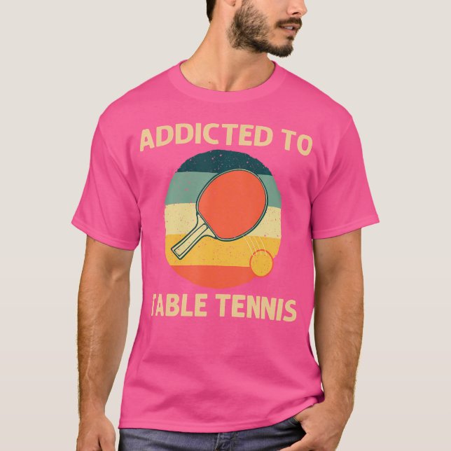 T-shirt Tennis De Table cool Pour Hommes Paddle Ping P (Devant)