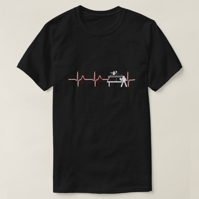 T-shirt Tennis de table dans mon Heartbeat (Design devant)