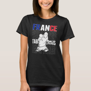 T-shirt Tennis de table France   Soutenir le thé de ping-p