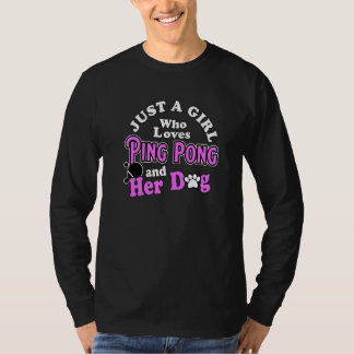 T-shirt Tennis de Table Juste Une Fille Qui Aime Ping Pong
