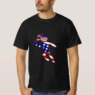 T-shirt TENNIS DES HOMMES Patriotiques DES USA
