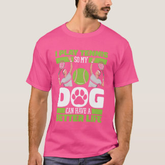T-shirt Tennis Dog cadeau vintage