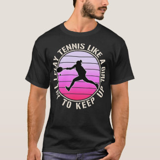 T-shirt Tennis féminin vintage