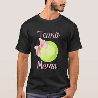 T-shirt Tennis Maman Mama Pink Bow Coquette Preppy esthéti