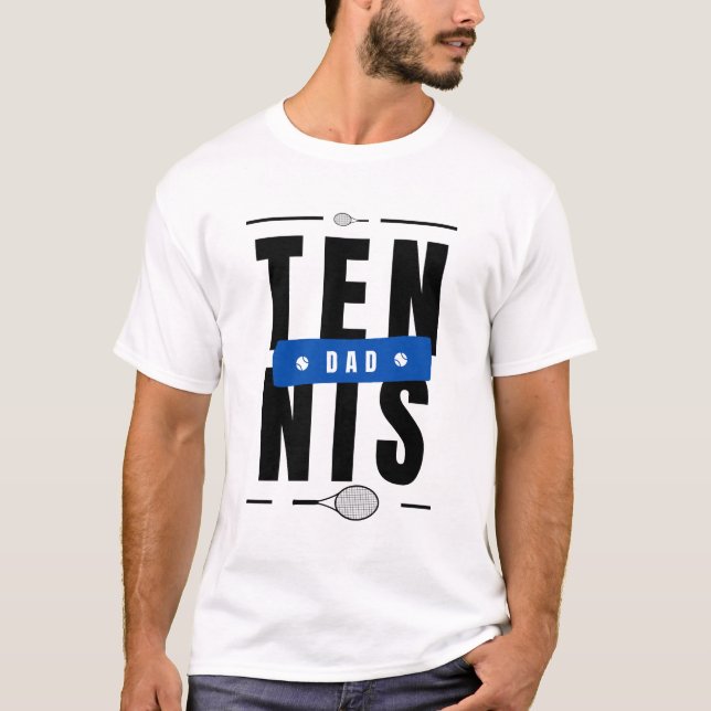 T-shirt Tennis moderne papa Typographie Texte Fête des pèr (Devant)