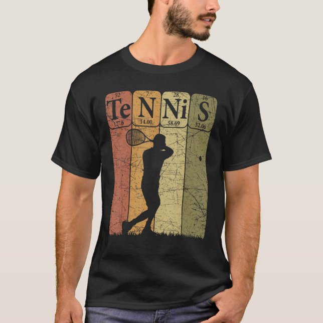 T-shirt Tennis Periodic Table Elements Tennis Player Nerd  (Devant)