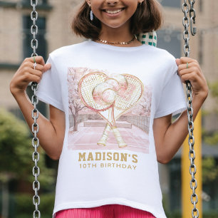 T-Shirt Tennis Personnalisé Luxury Girl Anniversaire