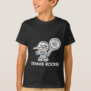 T-shirt tennis pour enfants   Cartoon Tennis Rocks