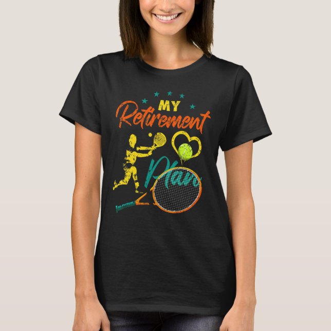 T-shirt Tennis Retraite Plan Pour Tennis Retraité Papa (Devant)