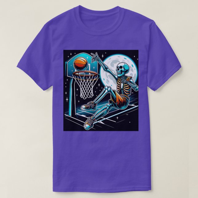 T-shirt Tennis Skeleton Drôle Halloween (Design devant)