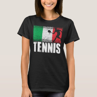 T-shirt Tennis Sport Italie Drapeau Italien Tennis Player