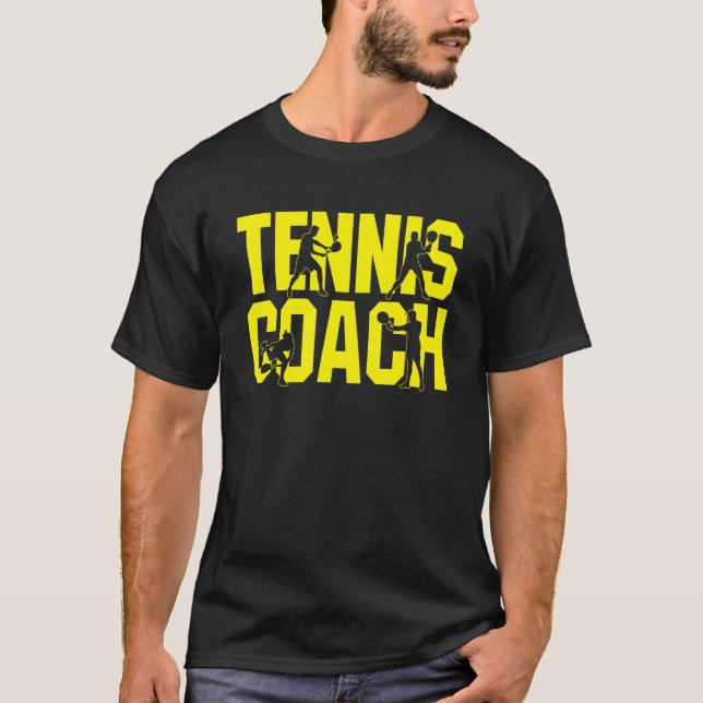 T-shirt Tennis Trainer Repeat After Me Yes Coach (Devant)