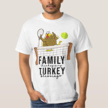 Tennis Turkey Thanksgiving drôle dessin animé mign