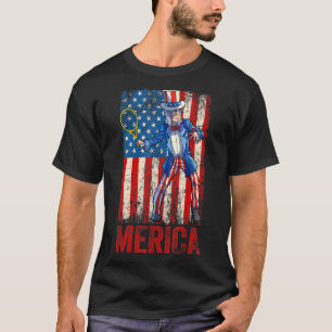 T-shirt Tennis Uncle Sam 4 juillet Boys Hommes Américains 