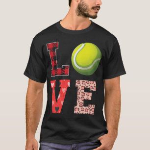 T-shirt Tennis Valentines Jour Tennis Joueur Amour