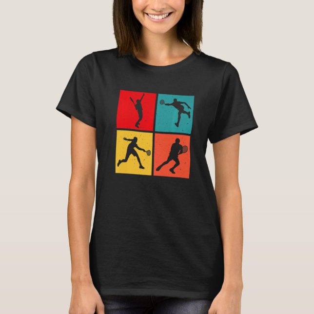 T-shirt Tennis Vintage Retro Premium (Devant)