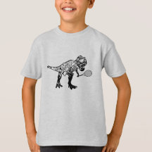 Tennisaurus Rex badine le dinosaure T-rex jouant