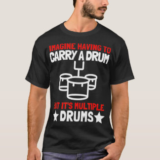 T-shirt Ténor Quad Drums March Band Drummer 