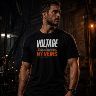 T-shirt Tension qui court dans mes veines drôle électrique