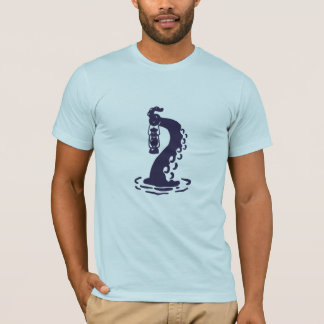 T-shirt Tentacule de monstre marin sombre tenant une lante