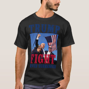 T-shirt Tentative d'assassinat de Trump en 2024 - Ne jamai