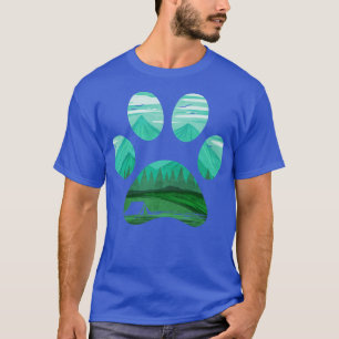T-shirt Tente De Camping Dans Une Paw À Chien En Camping