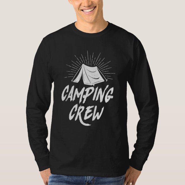 T-shirt Tente de l'équipage de camping (Devant)