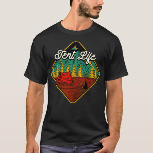 T-shirt Tente Life Camping Summer Camper Randonnée tropica