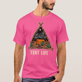 T-shirt Tente Life Camping Summer Camper Randonnée tropica