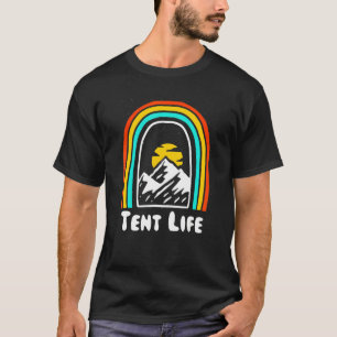 T-shirt Tente Life Camping Summer Camper Randonnée tropica