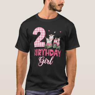 T-shirt Tenue de 2e anniversaire Fille Deux ans Vache de f