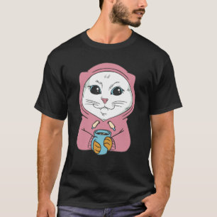 T-shirt Tenue de chat Maine Coon blanc pour chats