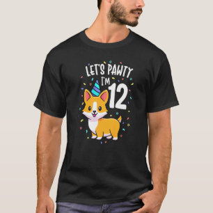 T-shirt Tenue de fête d'anniversaire de 12 ans pour chien