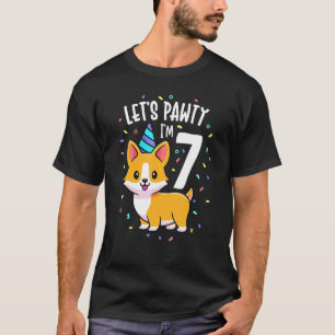 T-shirt Tenue de fête d'anniversaire de 7 ans pour chien C