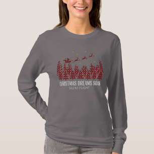 T-shirt Tenue de fête de Noël élégante pour femme